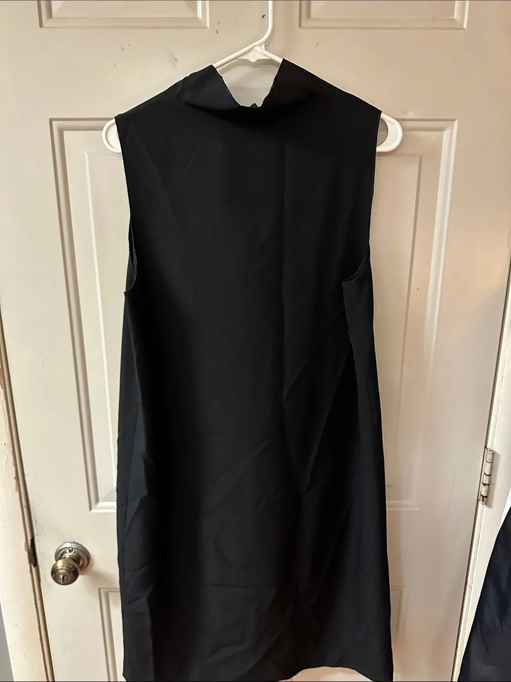 Anne Klein Black Sleeveless Cowl Neck Midi Shift Dress - Picture 4 of 4
